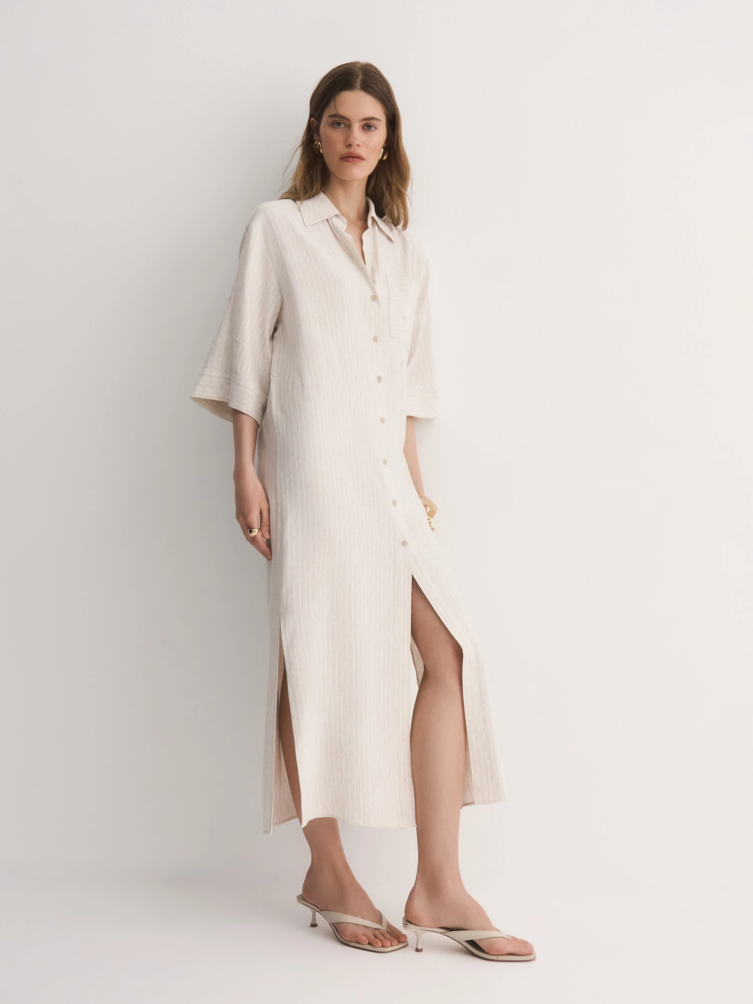 Платье-рубашка с плетеным поясом Elis арт. DR1071