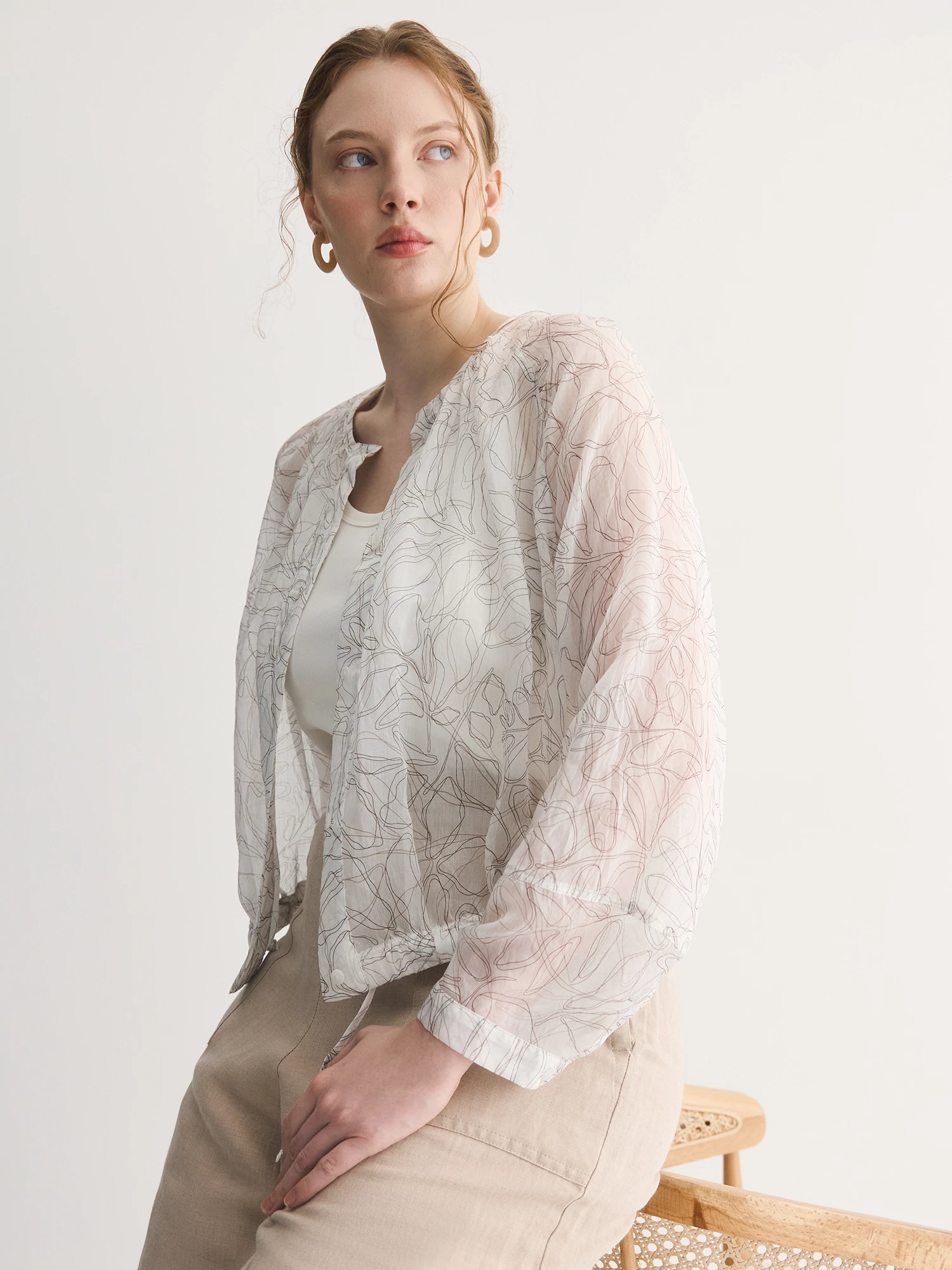 Блуза-бомбер из легкой ткани Lalis арт. BM00381P