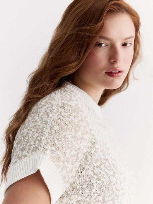 Джемпер из хлопка жаккардовой вязки Lalis арт. JM0196V