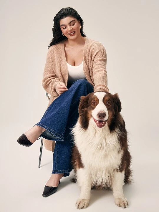 Теплый удлиненный вязаный кардиган Lalis арт. CG0040V1