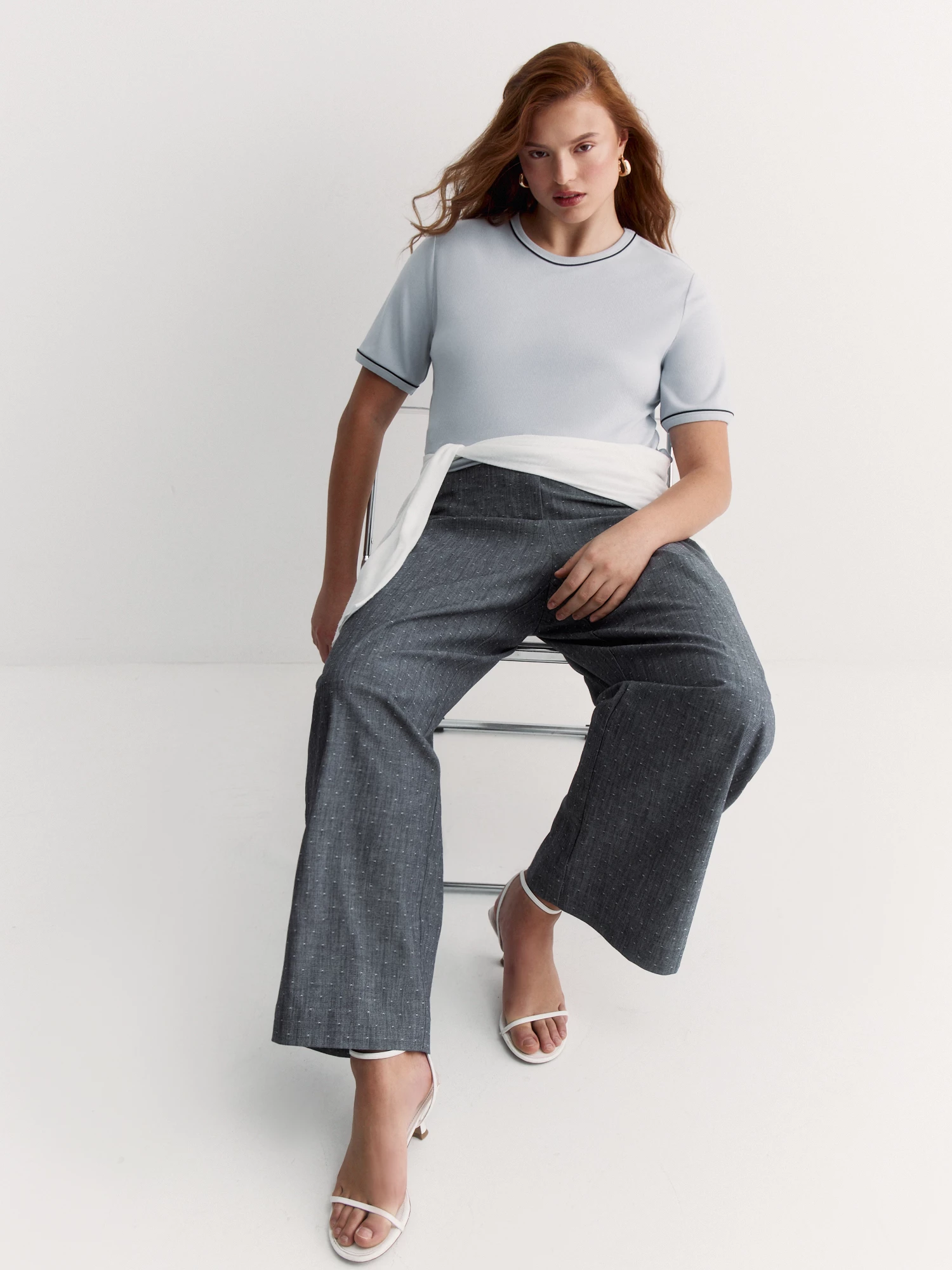 Футболка с кантом из вискозной рибаны Lalis арт. TS1815K