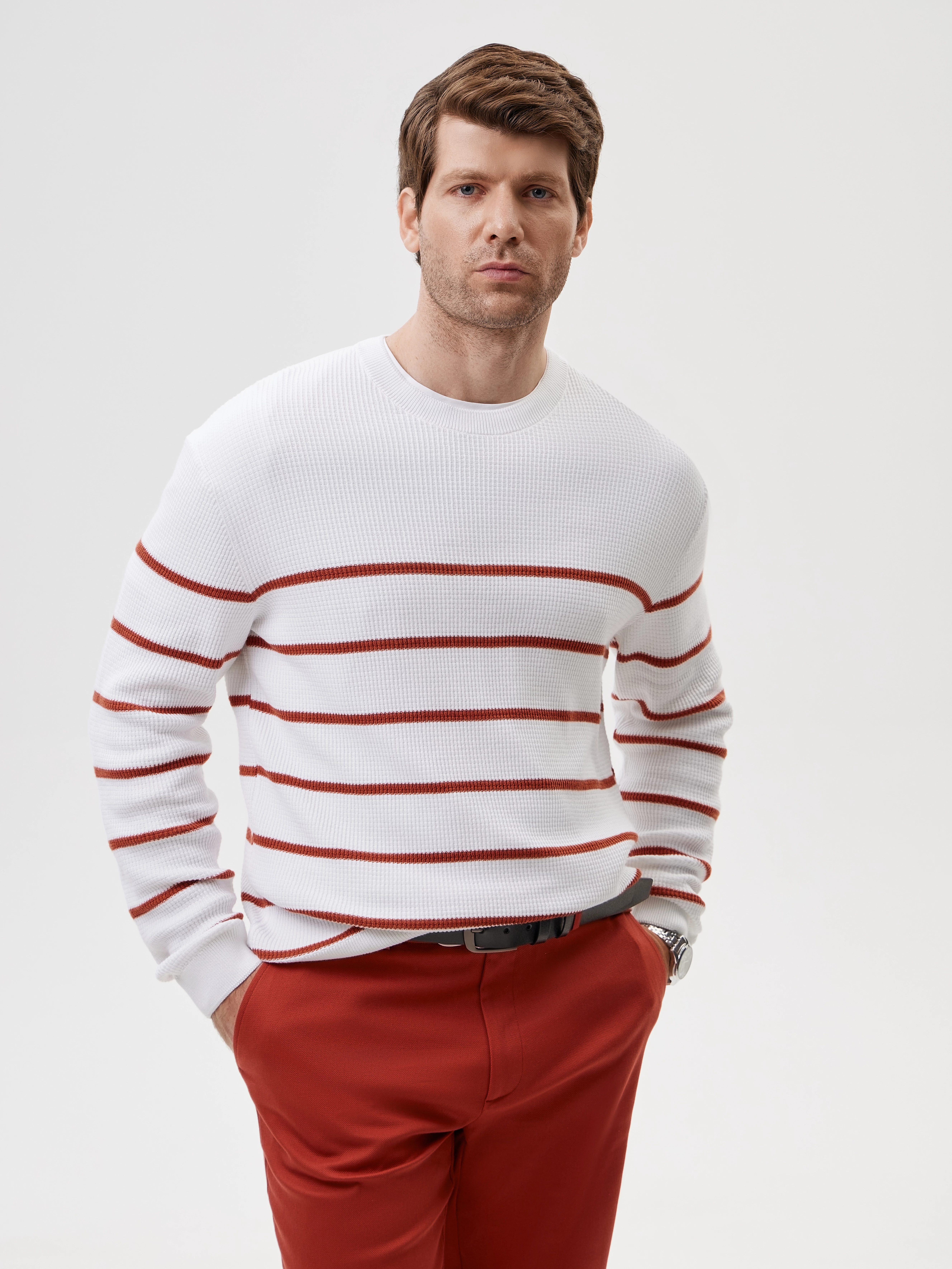 Джемпер вязаный из хлопка 20line арт. IJM0057V