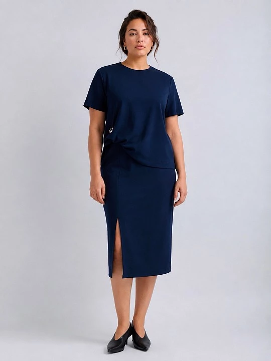 Прямая юбка из трикотажа с модалом Lalis арт. SK0554K5