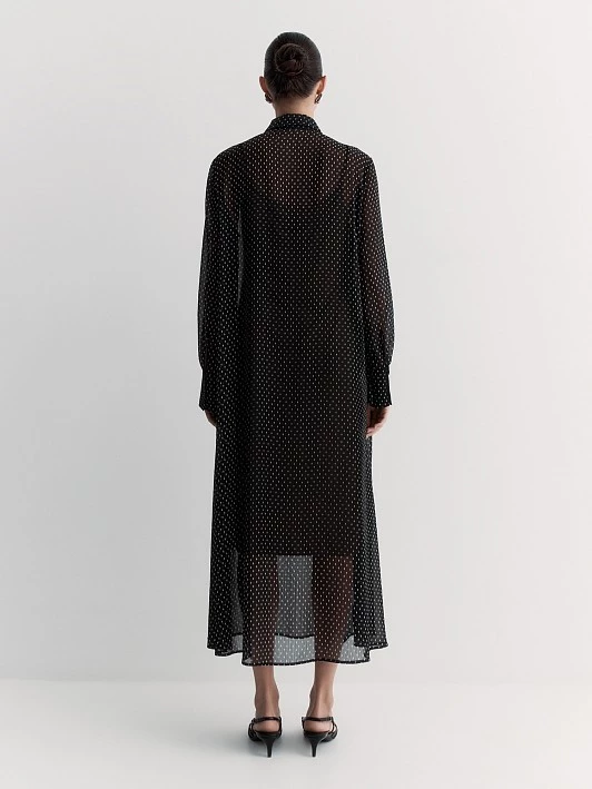 Струящееся платье с отложным воротником Elis арт. DR10275