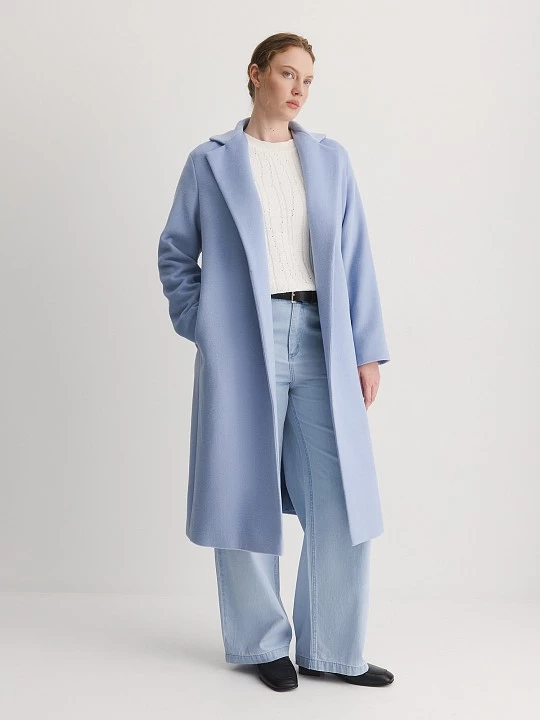 Длинное пальто из премиальной шерстяной ткани Lalis арт. PD0065