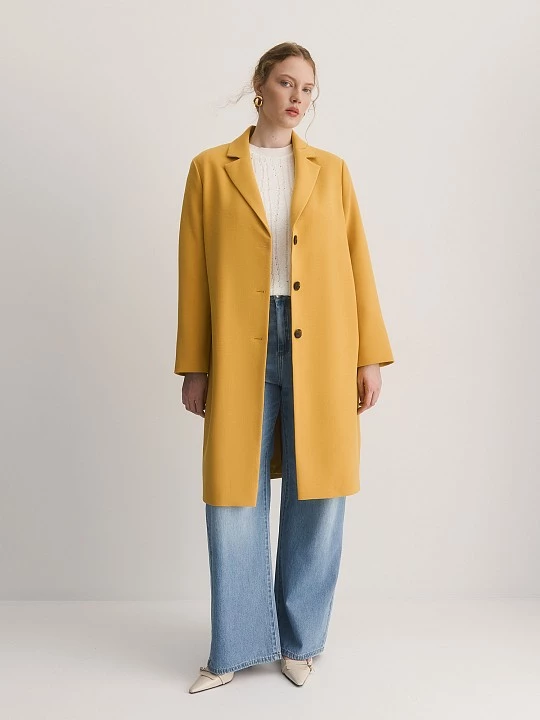 Яркое пальто из плотной вискозной ткани Lalis арт. PS0017