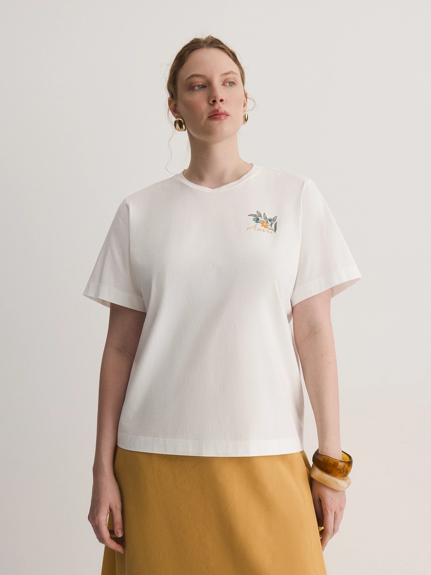 Футболка из хлопкового трикотажа с принтом Lalis арт. TS0125K5P