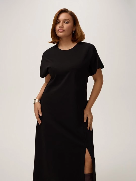 Трикотажное платье с разрезом Lalis арт. DR0942K