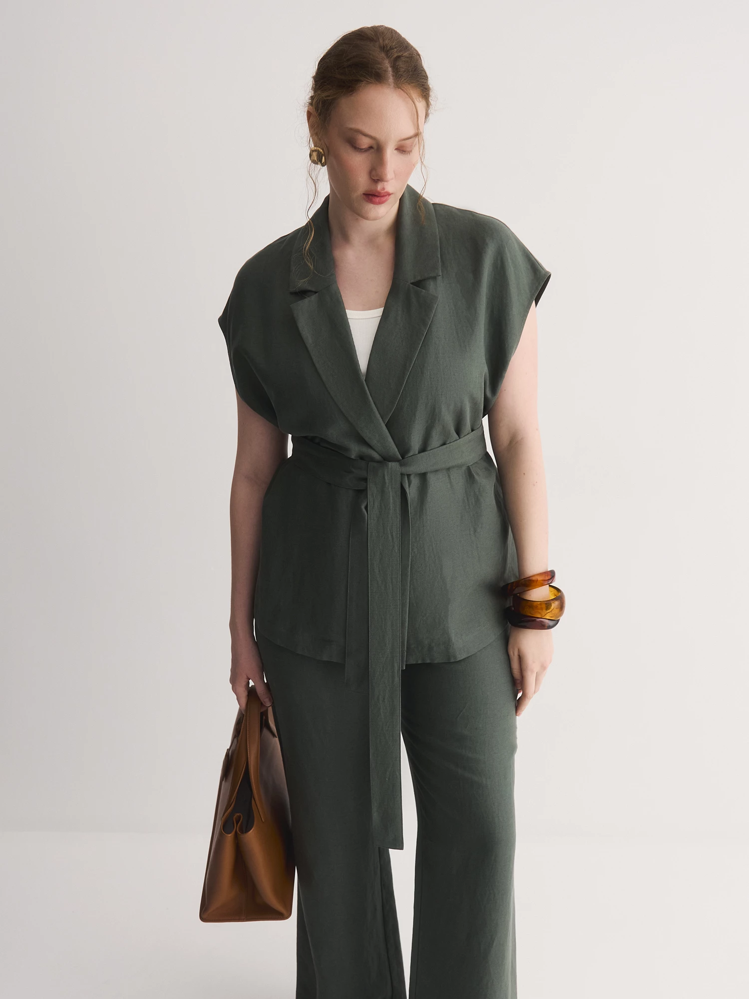 Жилет из лиоцелла и льна Lalis арт. VS00415P