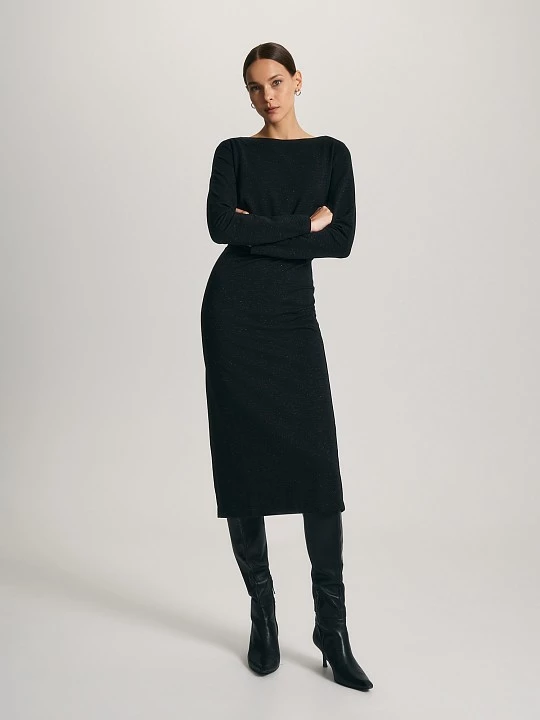 Трикотажное платье с деликатным блеском Elis арт. DR0856K