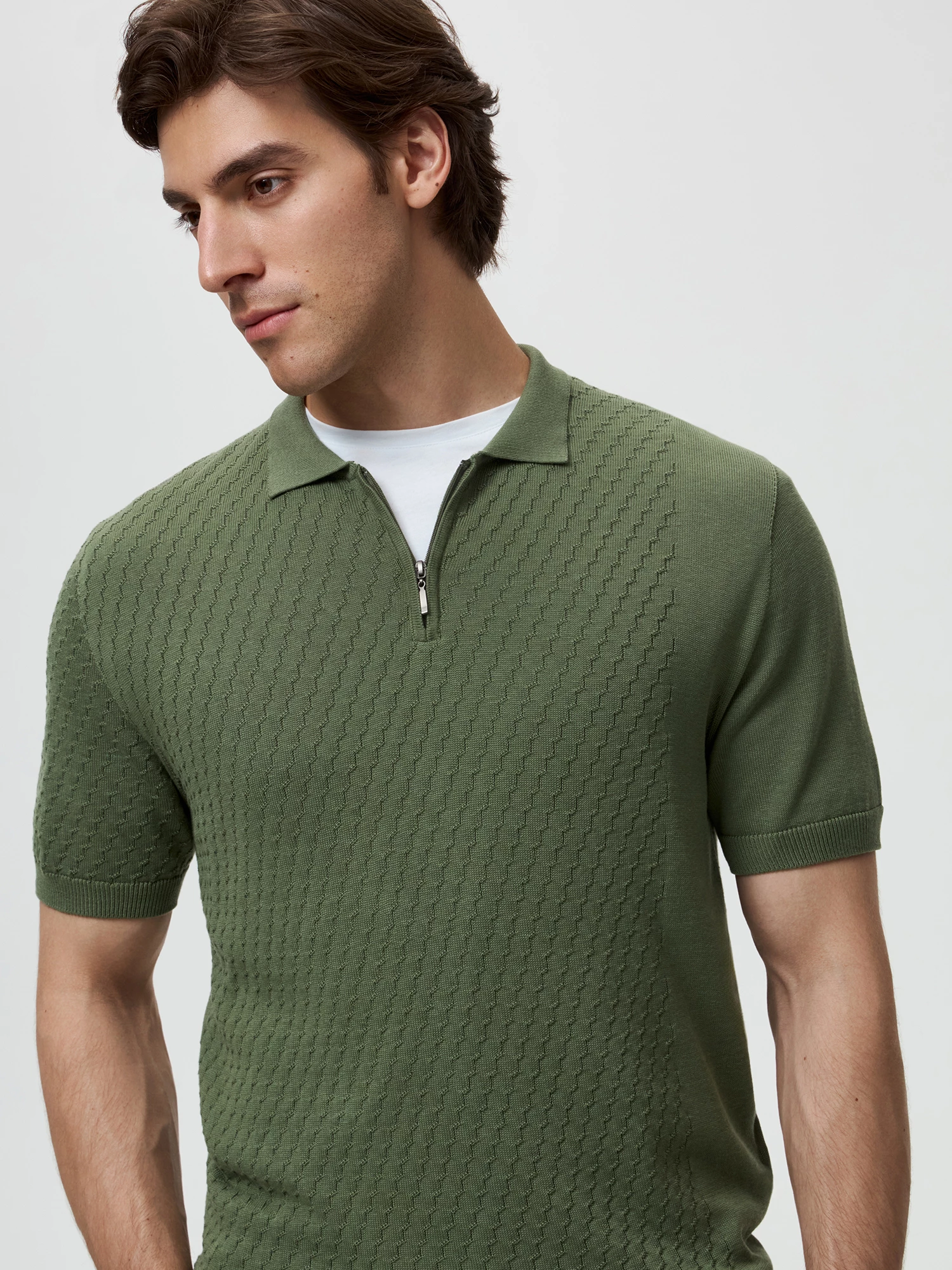 Джемпер-поло из шелка и хлопка 20line арт. IPO0076V1