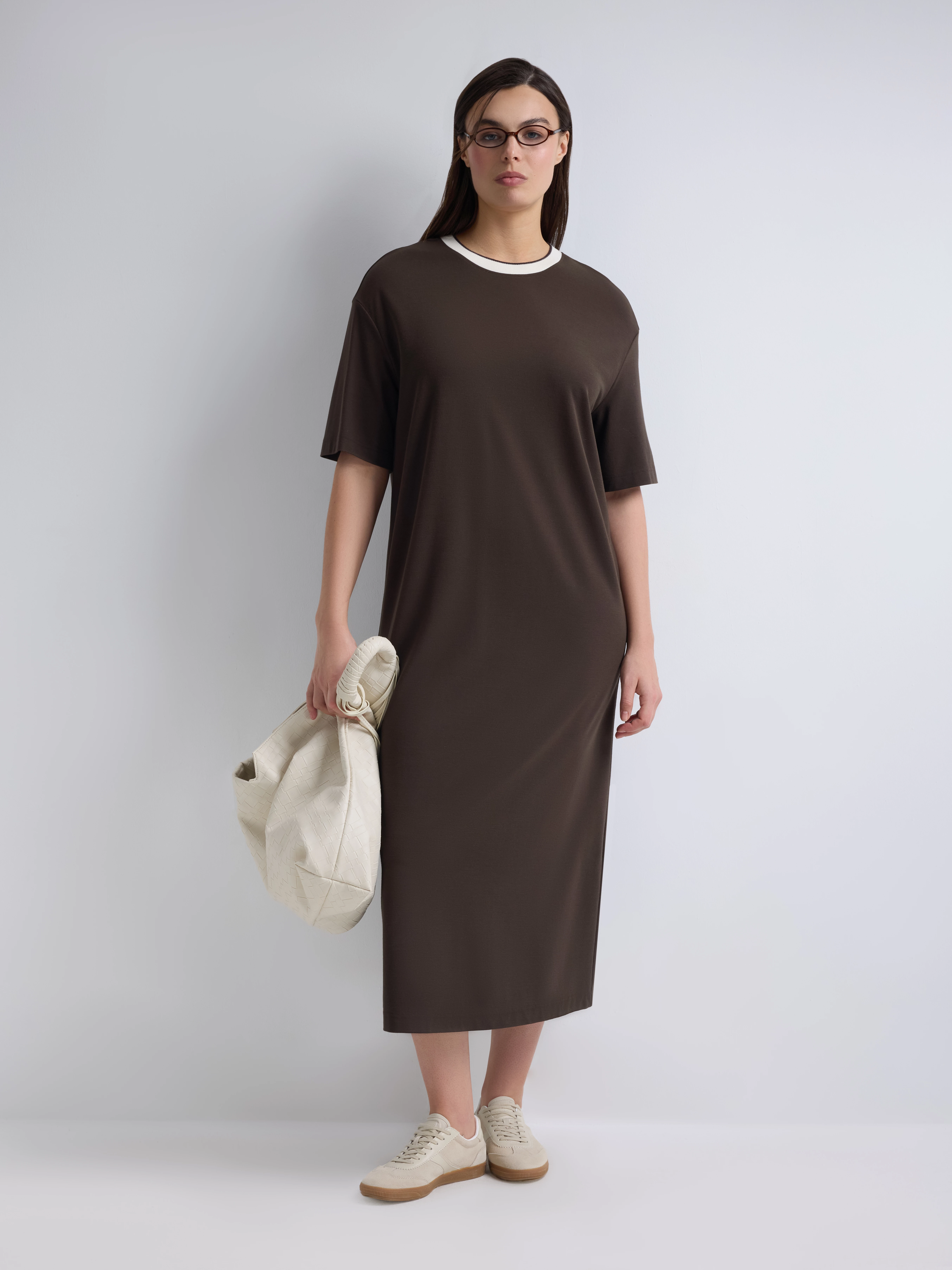 Прямое платье из вискозного трикотажа Lalis арт. DR1038KPХ