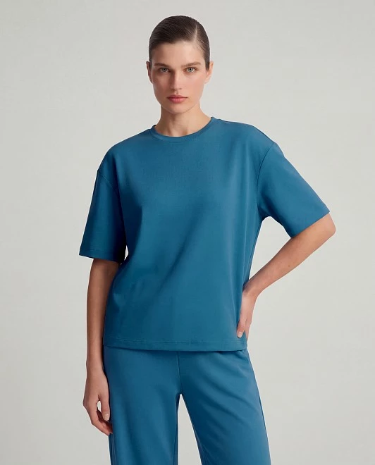 Свитшот с коротким рукавом из вискозного трикотажа Elis арт. BS0085KP