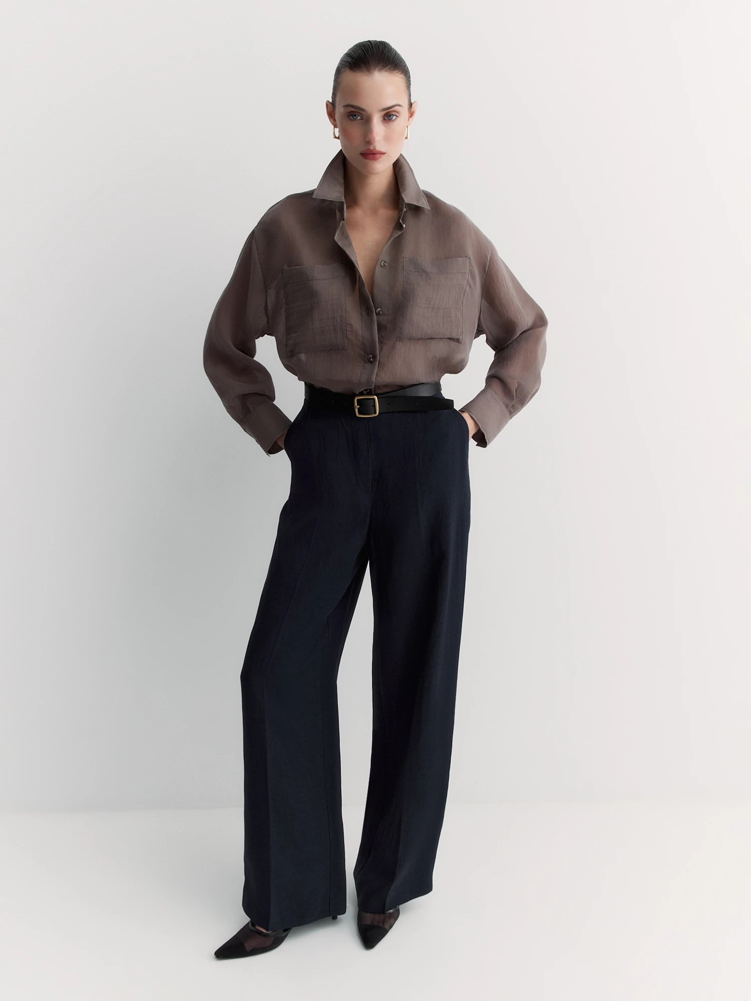 Брюки из текстурной ткани Elis арт. TR0693