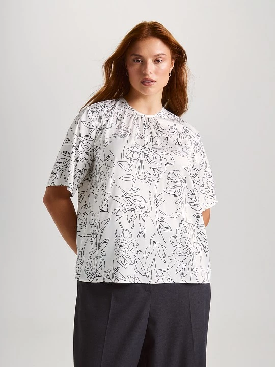 Блуза с дизайнерским флоральным принтом Lalis арт. BL1514