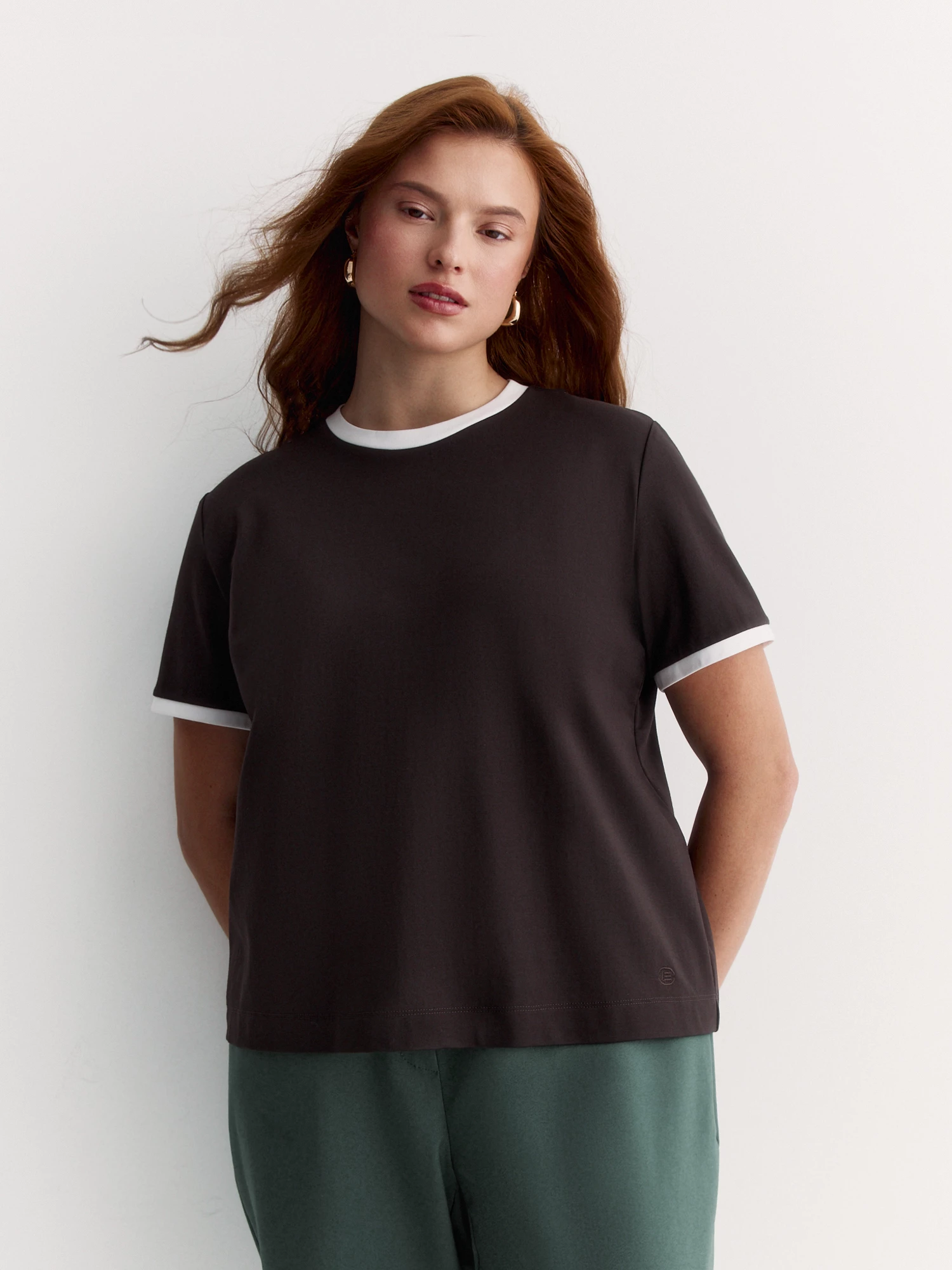 Футболка из вискозного трикотажа с кантом Lalis арт. TS0100K