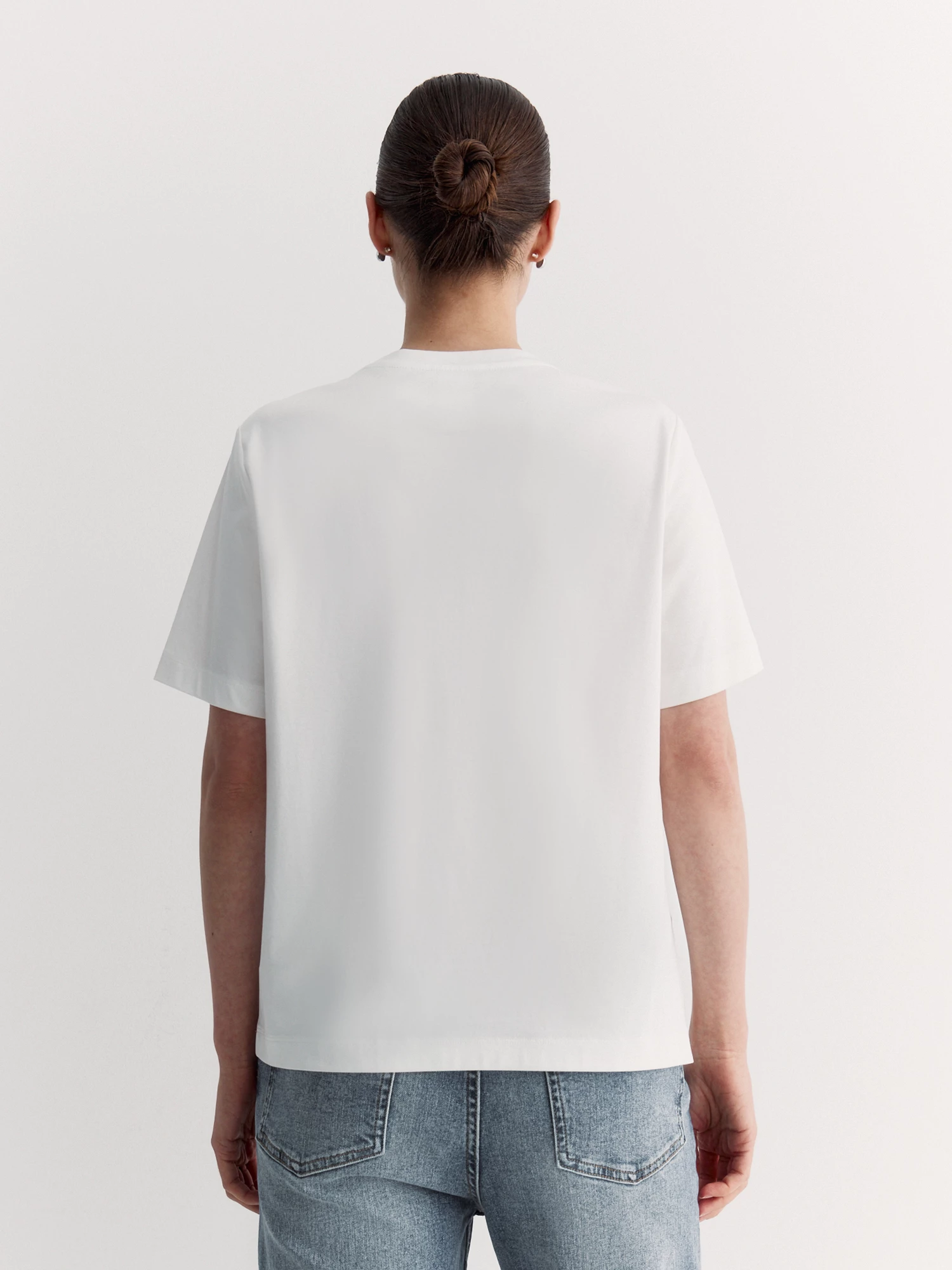 Футболка из премиального мерсеризованного хлопка и шелка Elis арт. TS0184K