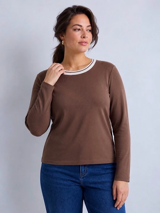 Трикотажный лонгслив с подвязом Lalis арт. LS0034K