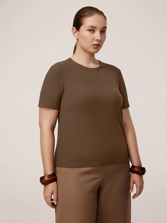 Футболка из хлопкового трикотажа с монилью Lalis арт. TS0136K