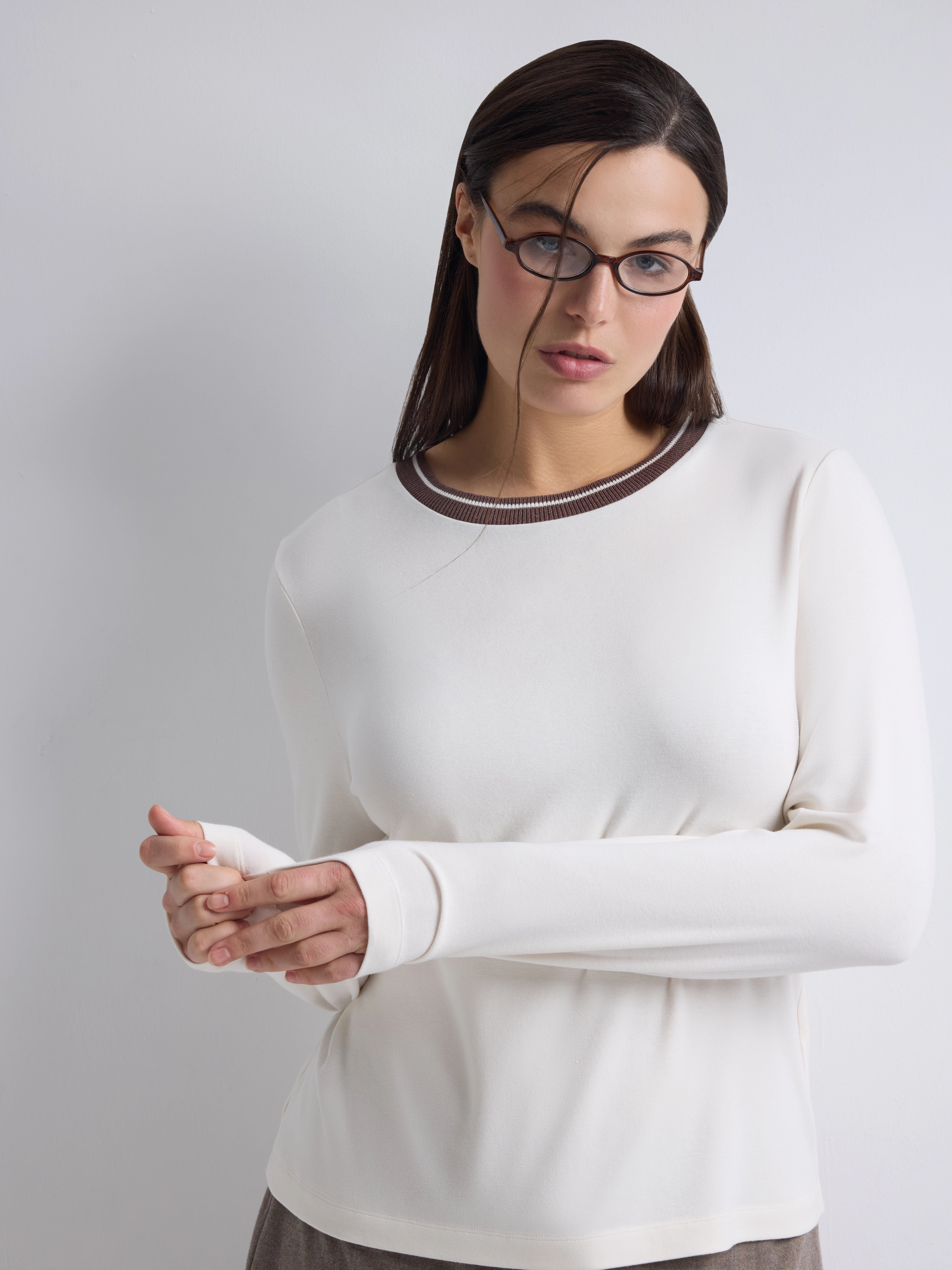 Трикотажный лонгслив с подвязом Lalis арт. LS0034K