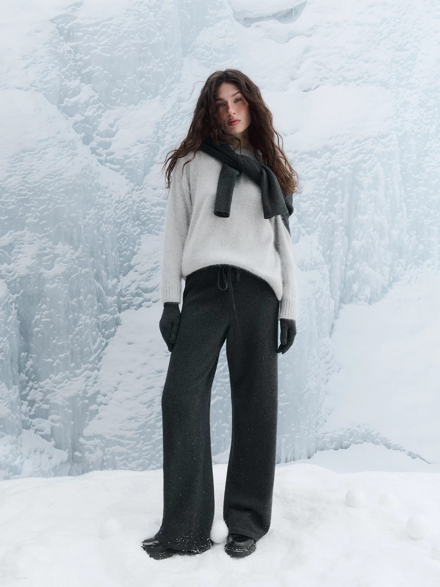 Вязаные брюки из 100% шерсти мериноса Elis арт. TR0646V