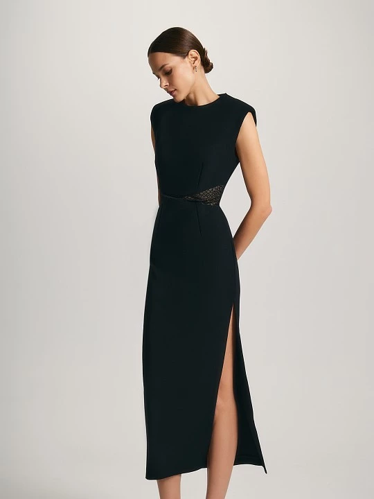 Платье макси с кружевной вставкой Elis арт. DR0778