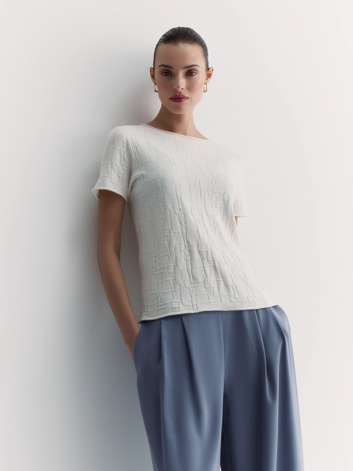 Вязаный джемпер с коротким рукавом Elis арт. JM0303V