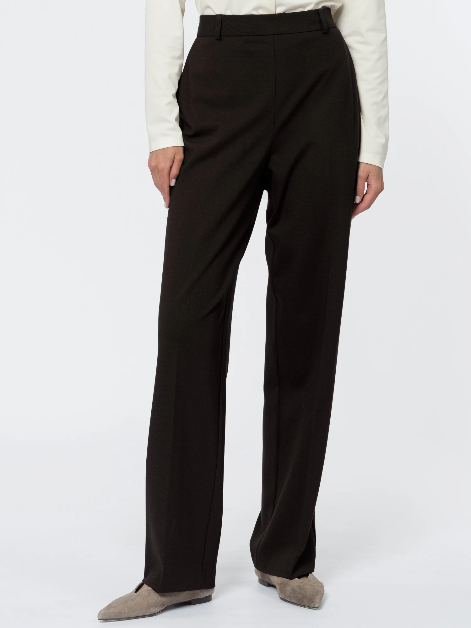 Прямые брюки из вискозного трикотажа Elis арт. TR0672K