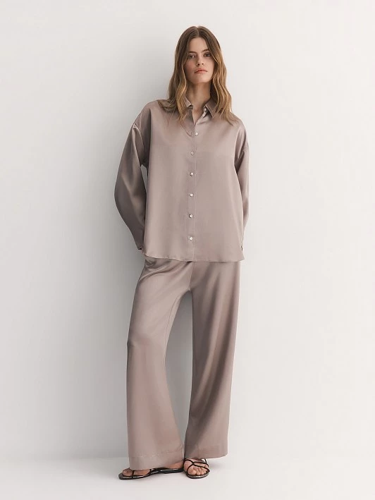 Блуза рубашечного кроя с атласным блеском Elis арт. BL152651