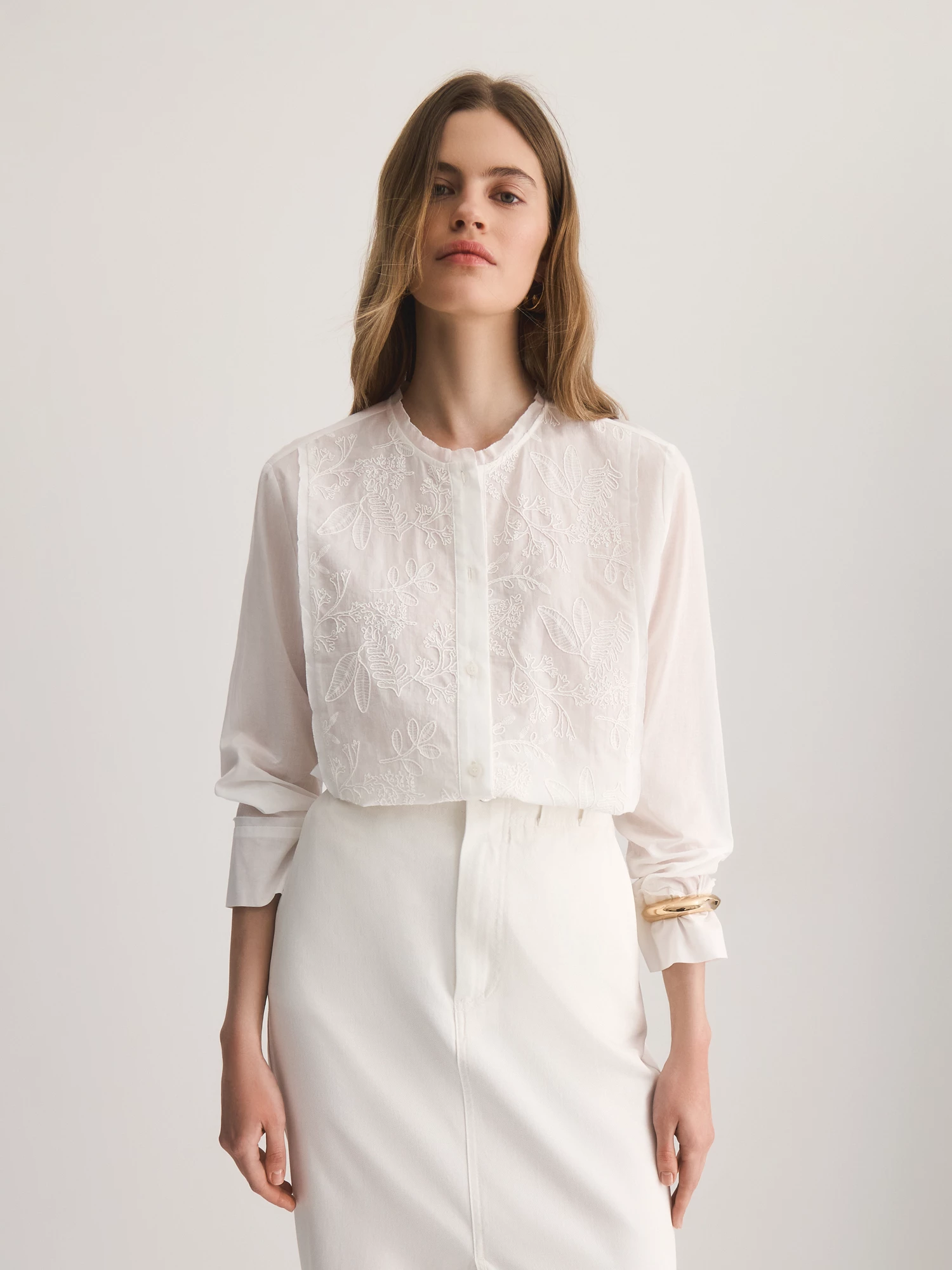 Блуза из хлопка с длинным рукавом Elis арт. BL1850