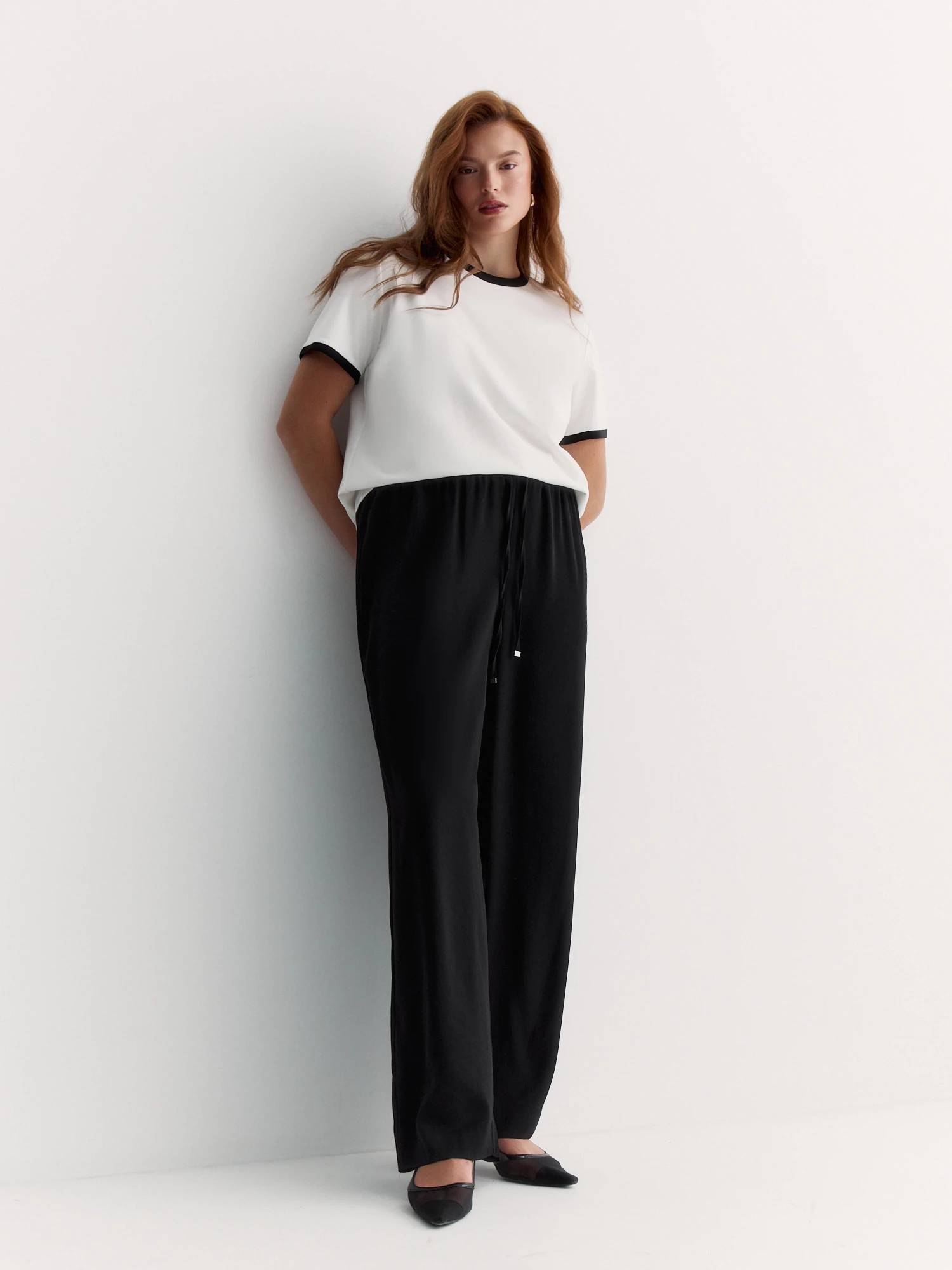 Футболка из вискозного трикотажа с кантом Lalis арт. TS0100K