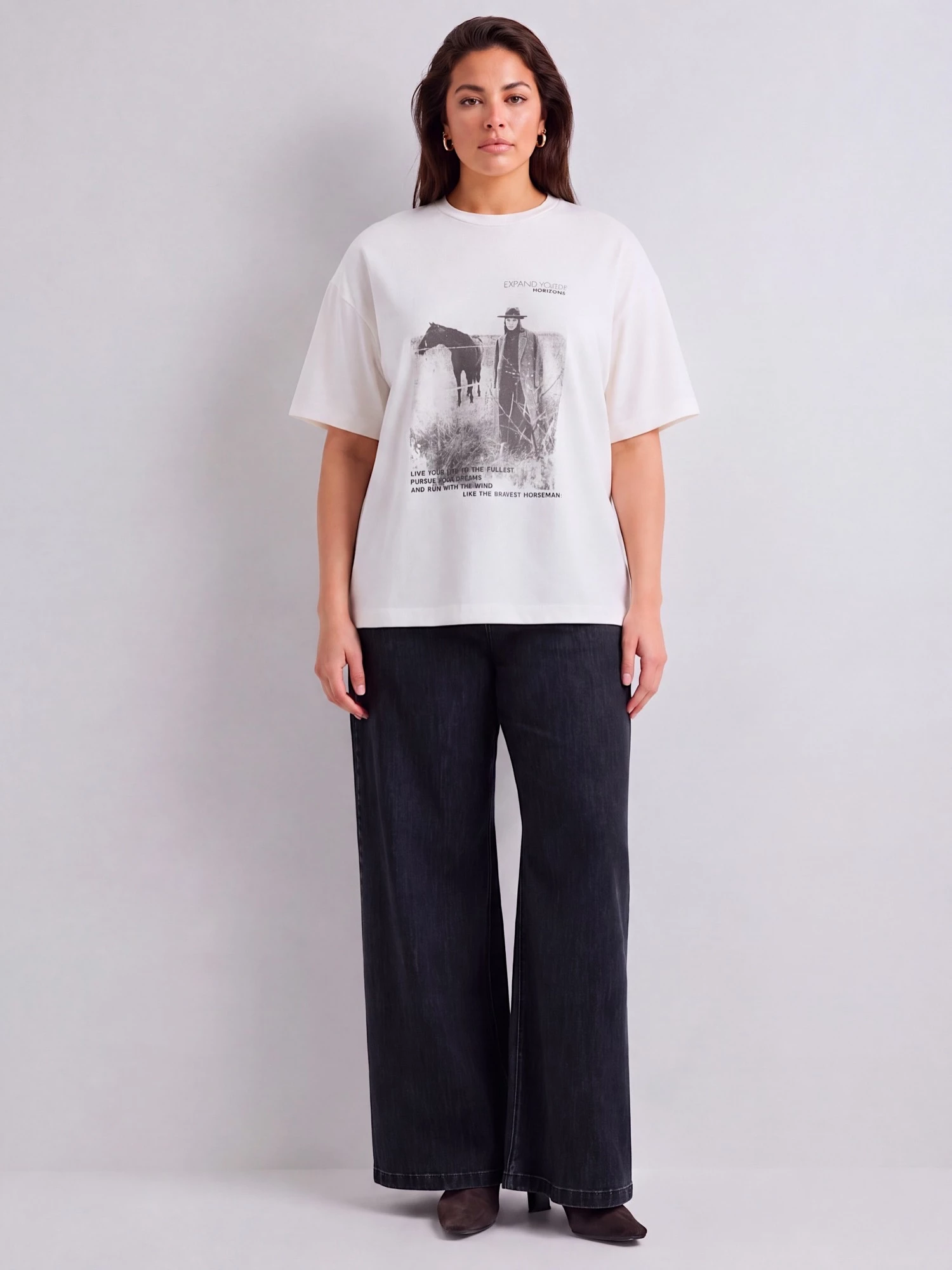 Футболка с фотопринтом из хлопкового трикотажа Lalis арт. TS0231K
