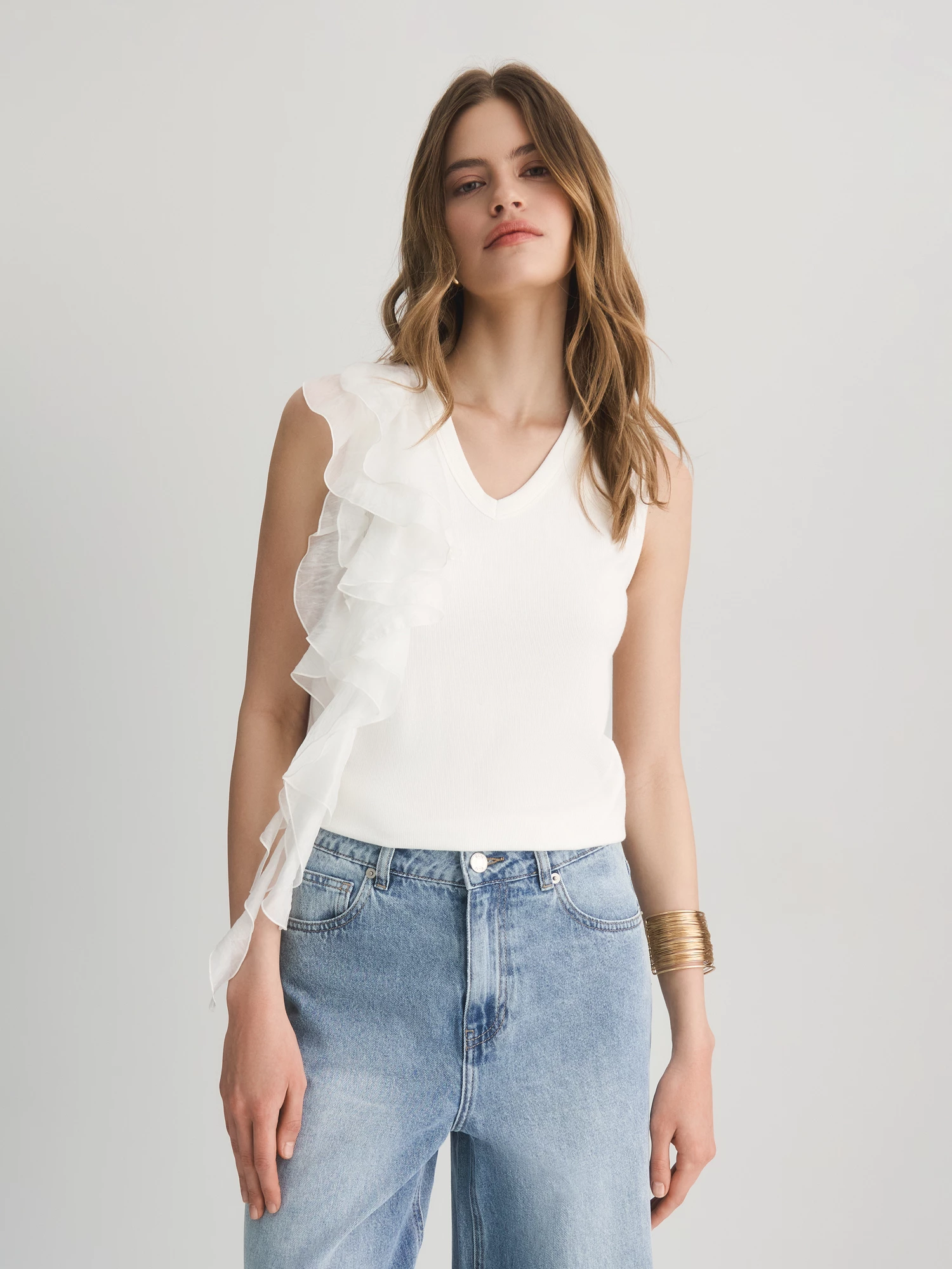 Топ с воздушной рюшей Elis арт. TP0131KR