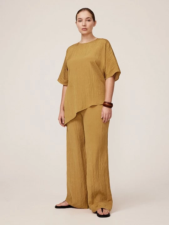 Струящиеся брюки цвета охры Lalis арт. TR0556