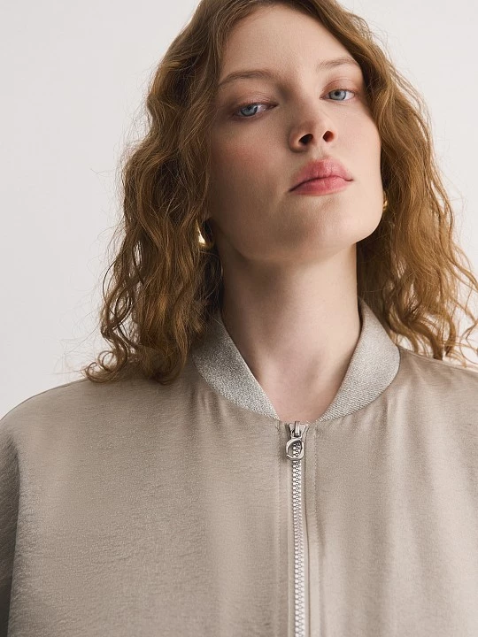 Бомбер с подвязами и эффектом крэш Lalis арт. BM0023