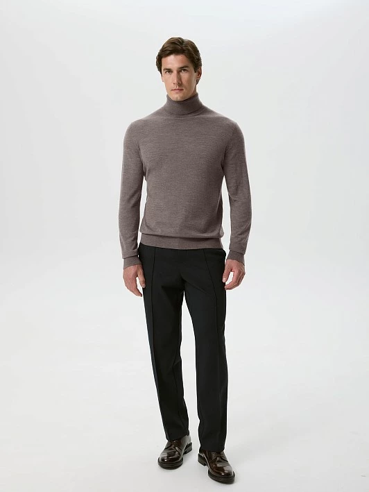 Водолазка с длинным рукавом из 100% шерсти мериноса 20line арт. IVD0018VY1