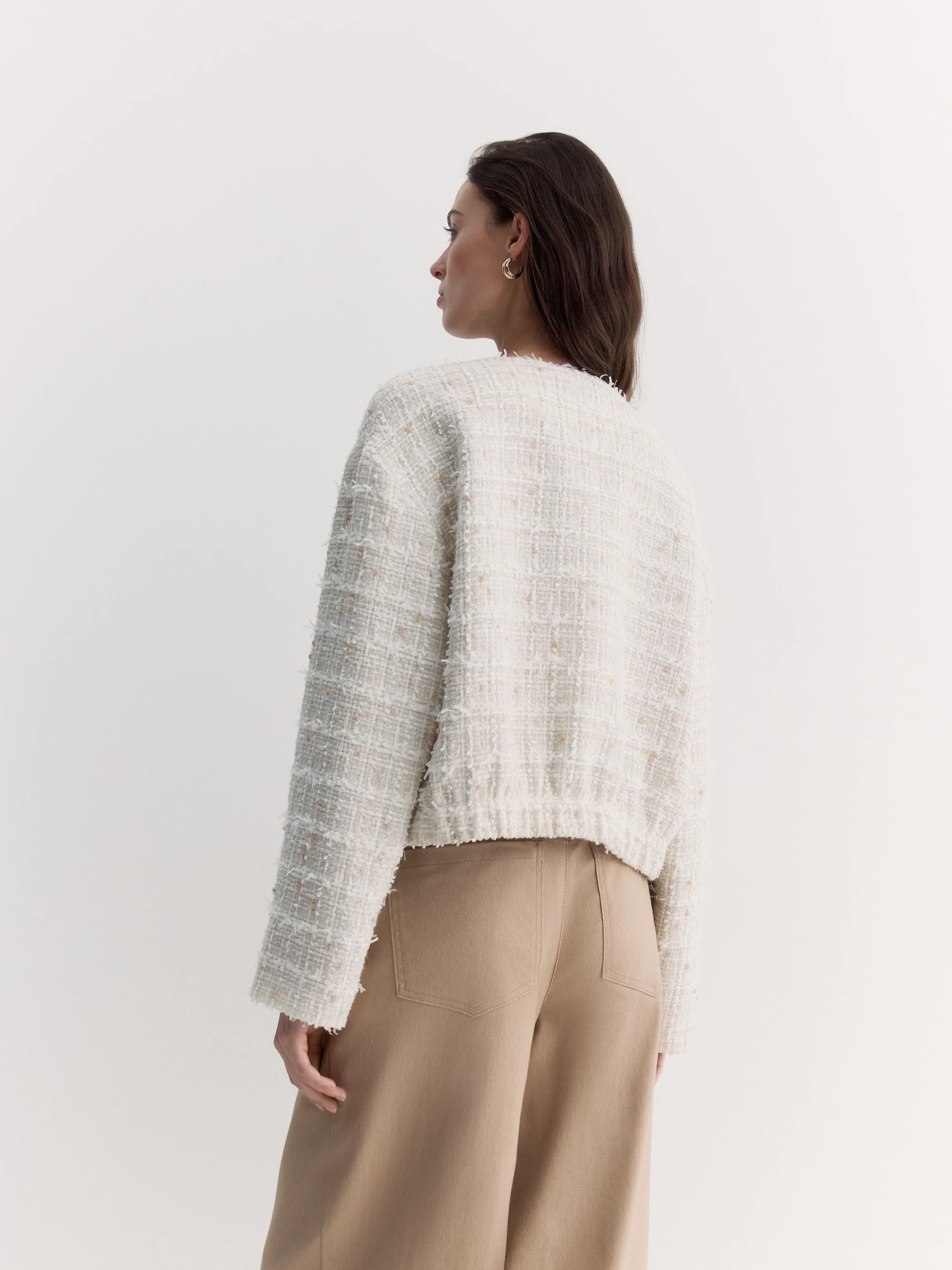 Бомбер из шерстяного твида Elis арт. BM0033