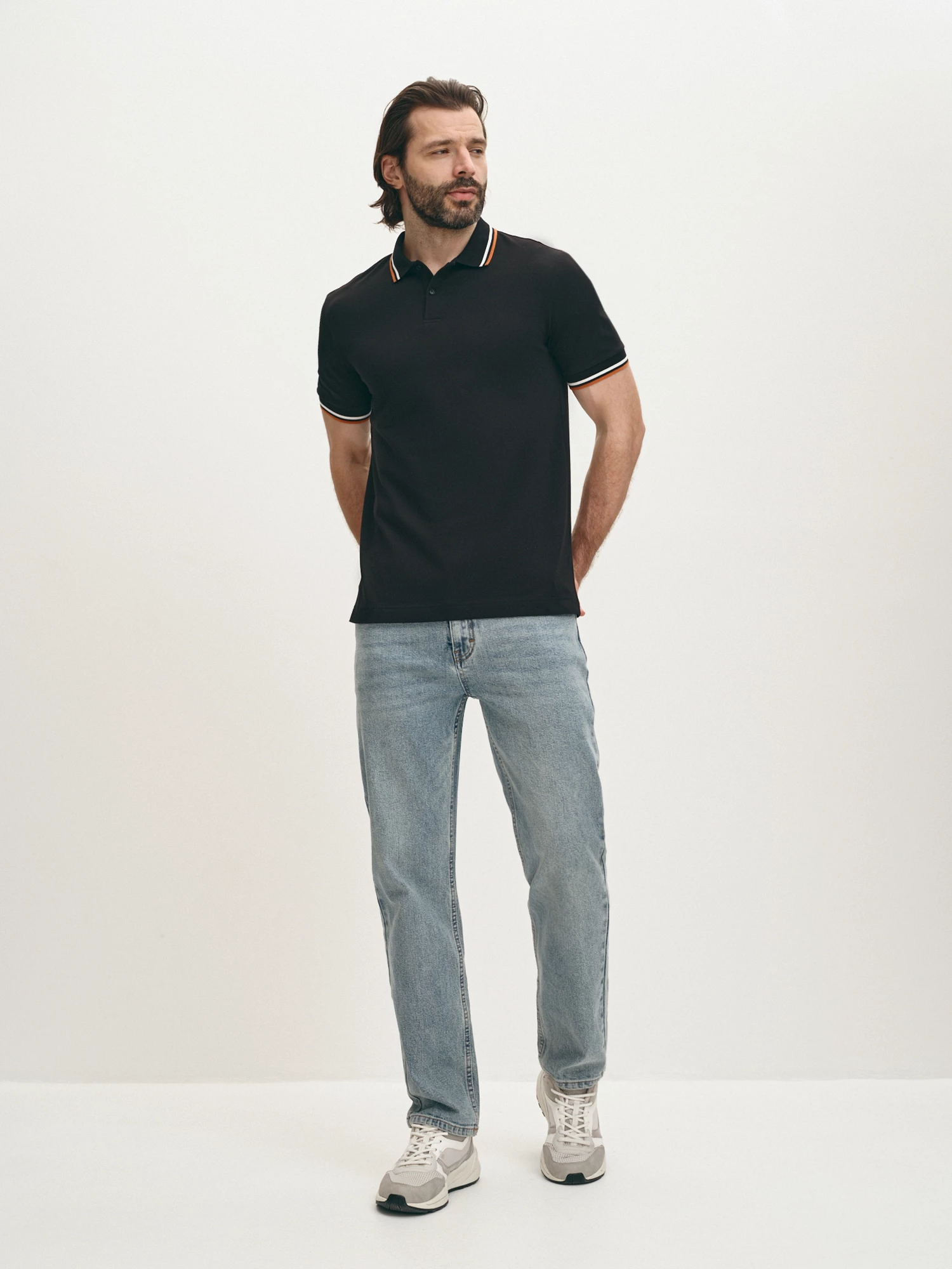 Джинсы 5 карманов прямого кроя из эластичного хлопкового денима 20line арт. IDJ0038Y1