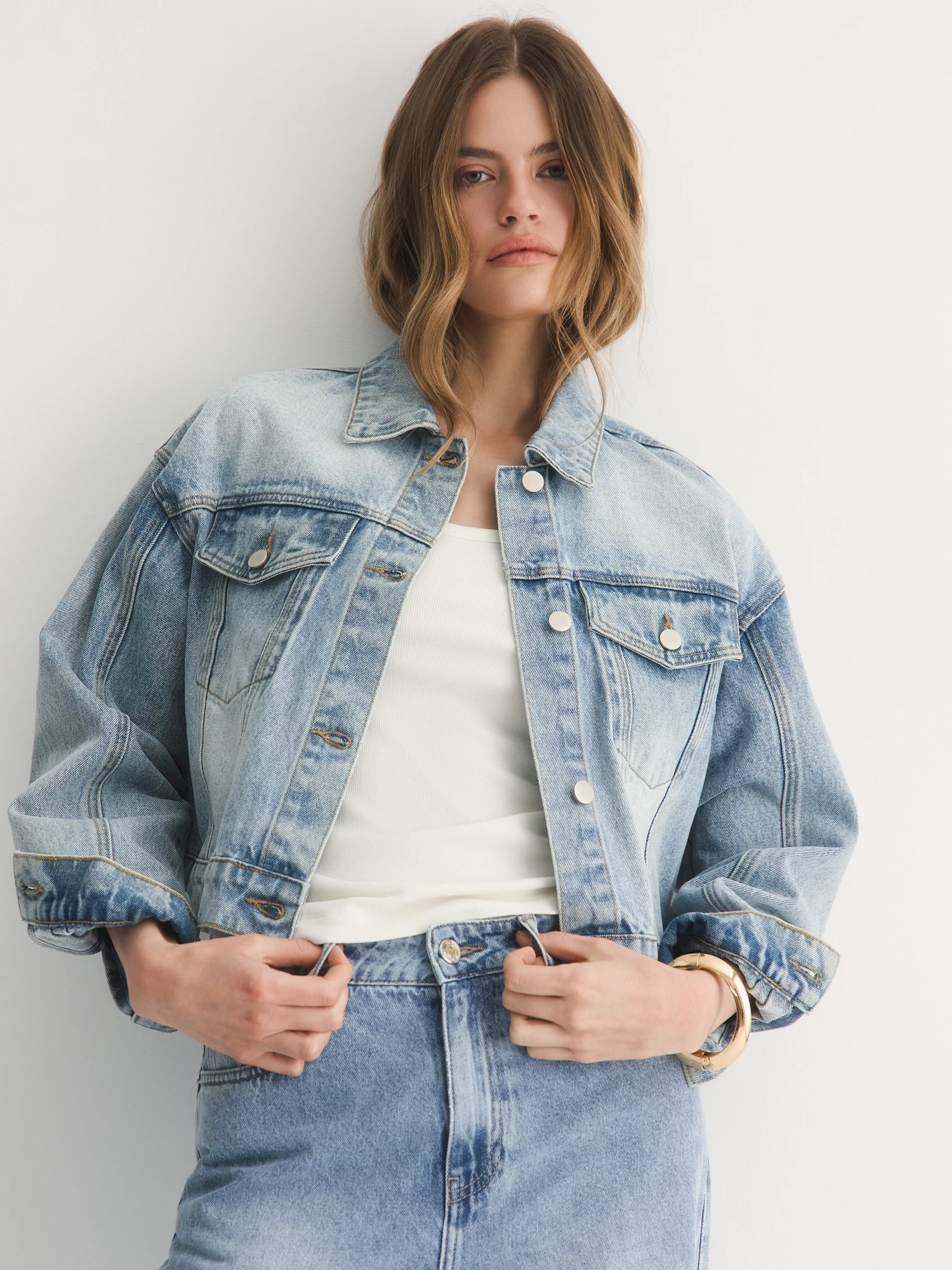 Куртка-джинсовка из голубого денима Elis арт. KL0024Y1