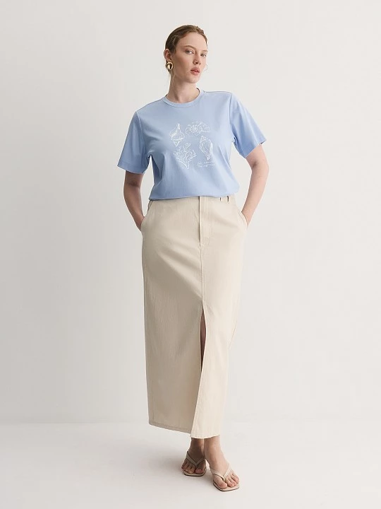 Футболка из хлопкового трикотажа с принтом Lalis арт. TS0125K7