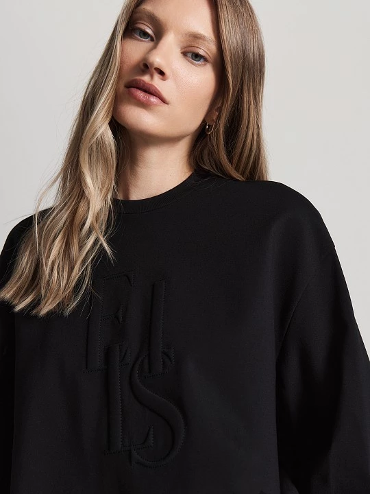 Свитшот О-силуэта из мягкого трикотажа Elis арт. BS0063K