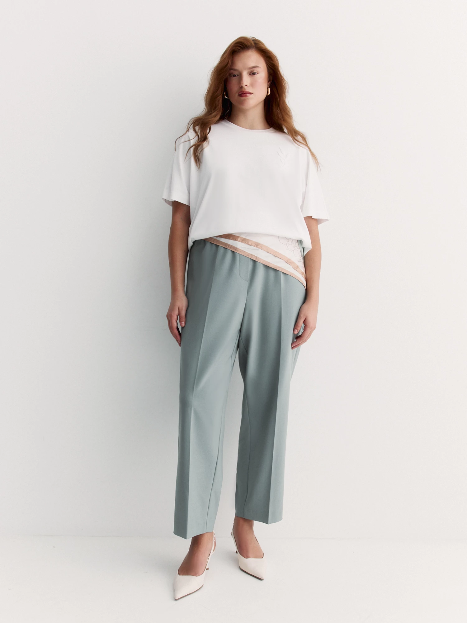 Футболка из мерсеризованного хлопка с вышивкой Lalis арт. TS0034K7