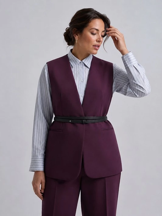 Жилет из костюмной ткани с ремнем Lalis арт. VS0078