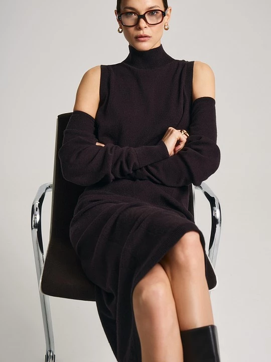 Вязаное платье с болеро из шерсти мериноса Elis арт. DR0805V