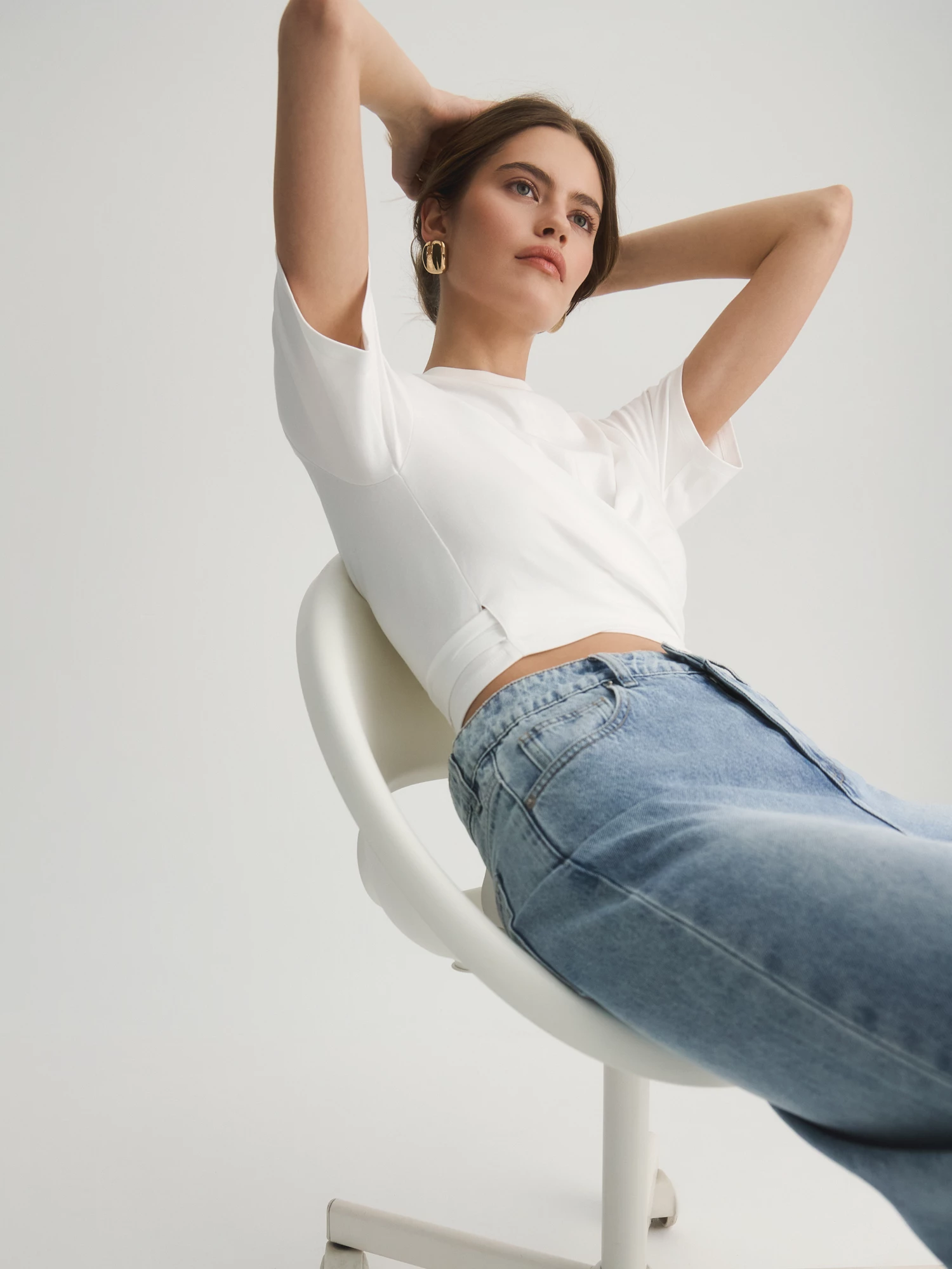 Блуза с запахом из 100% хлопка Elis арт. BL1851KR