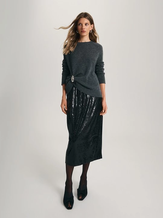 Юбка с пайетками длины миди Elis арт. SK0487