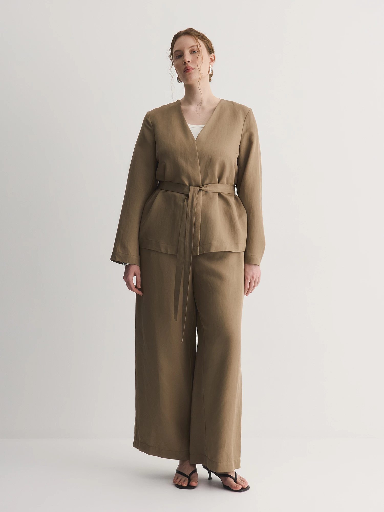 Жакет в стиле кимоно изо льна и вискозы Lalis арт. JC019751