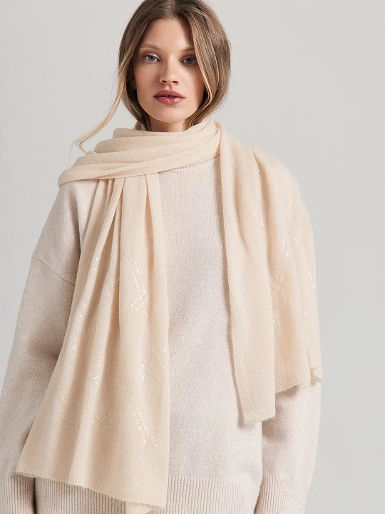 Вязаный палантин с шерстью альпаки Elis арт. PN0195V
