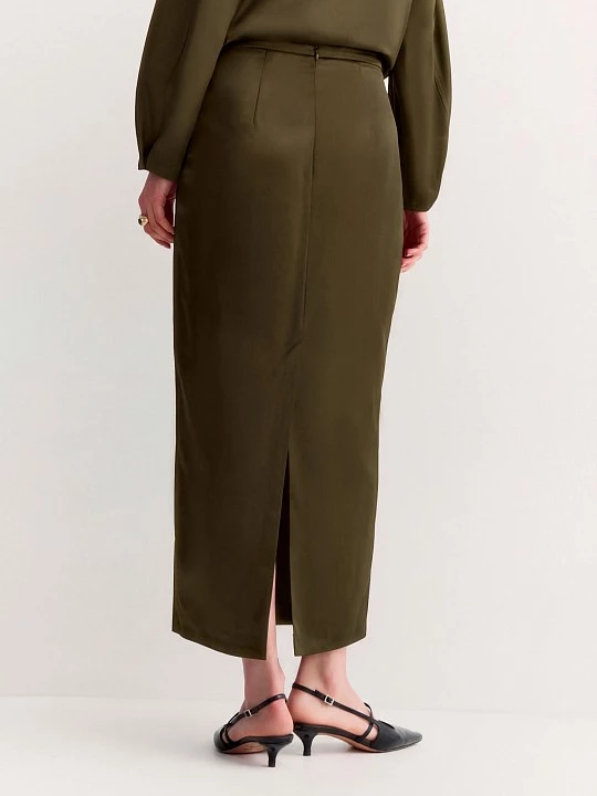 Прямая юбка с атласным блеском Elis арт. SK0630