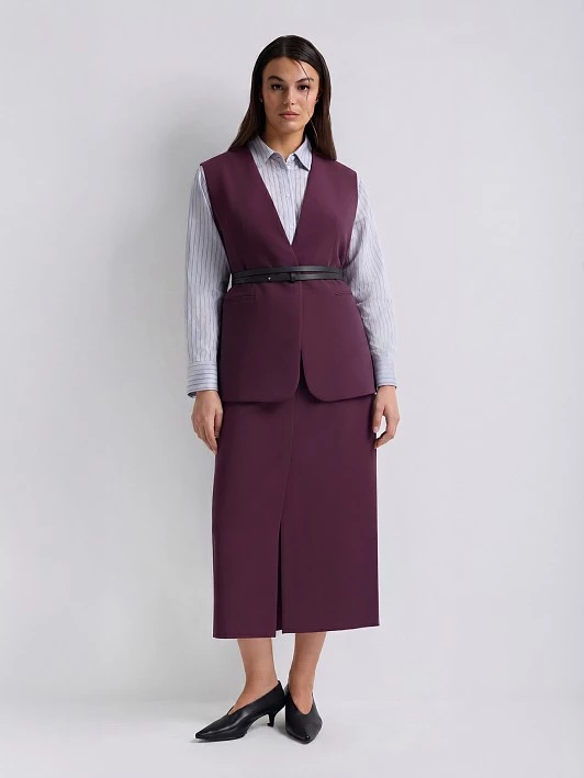 Жилет из костюмной ткани с ремнем Lalis арт. VS0078